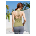 Casco para mujeres sexy sports entrenamiento fitness yoga camisetas